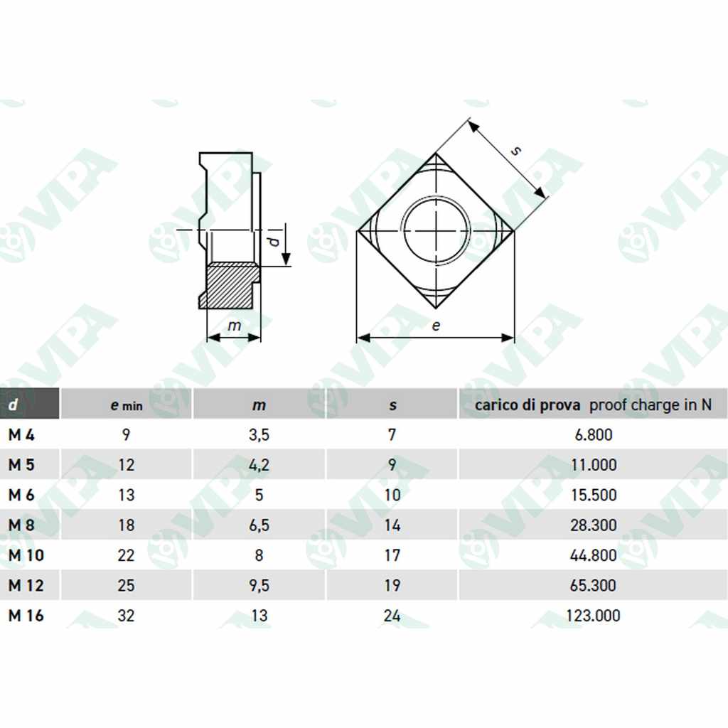 DIN 928 square welding nuts