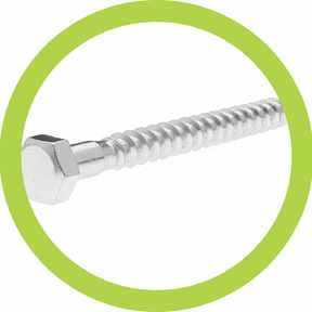 Viti per legno a testa esagonale - inox