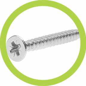 Viti per legno a testa svasata piana - inox