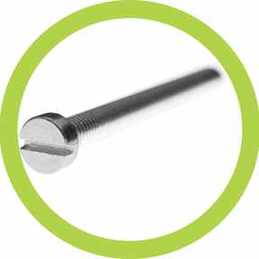 Schrauben für Metall - Schlitz - inox