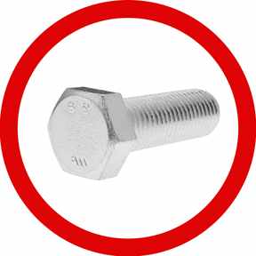 Tornillos con cabeza hexagonal con rosca métrica ISO - 8.8