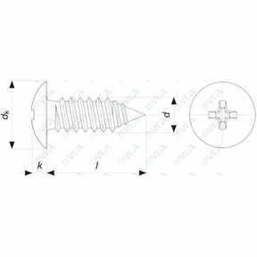 phillips truss head tapping screws with and without point