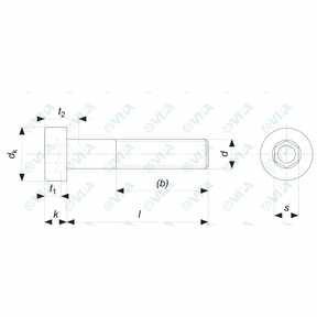 DIN 6912 vis à tête cylindrique réduite six pans creux avec trou de guidage