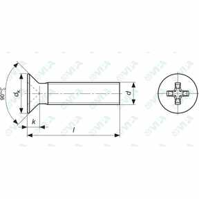 DIN 965, ISO 7046, UNI 7688 cross recessed countersunk flat head screws