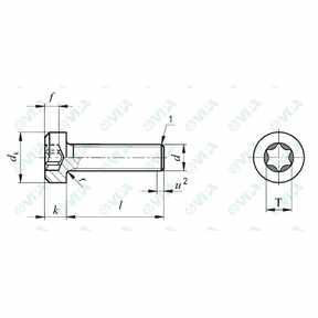 DIN 7985 sim, ISO 14583, UNI 7687 sim hexalobular pan head screws