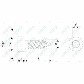 UNI 6947 socket head cap tapping screws