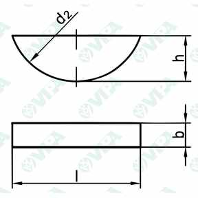 DIN 6888, ISO 3912, UNI 6606 scheiben-passfeder