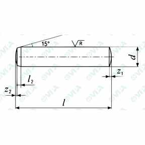 DIN 6325, ISO 8734 A, UNI 6364 A goupille cylindrique en acier trempée