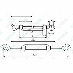 DIN 1480 drahtseilspanner