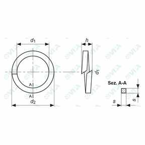 DIN 7980 Rondelle elastiche a spirale a sezione quadre (grower) per viti testa cilindrica