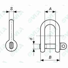 DIN 82101 A manille droite