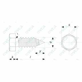 DIN 7976, ISO 1479, UNI 6949 tornillos autorroscantes cabeza hexagonal