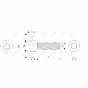 DIN 7500 E hex socket head cap trilobular screws