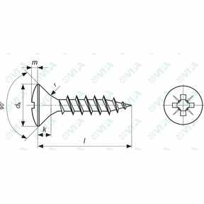 DIN 7505 C linsensenkkopf-schrauben für spanplatten pozi