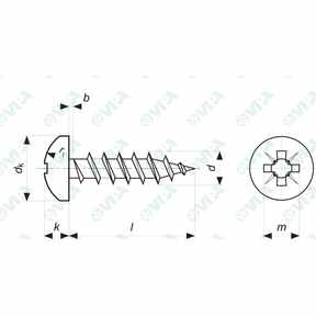 DIN 7505 B li-ko schrauben für spanplatten pozi