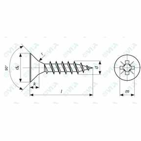 DIN 7505 A senkkopf-schrauben p für spanplatten pozi