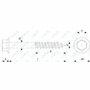  hex flanged head wood screws