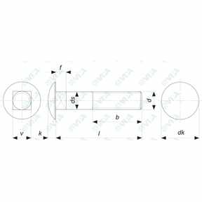 DIN 603 sim, ISO 8677 sim, UNI 5732 carriage bolts and nut (mushroom head square neck bolts screws)