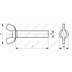 DIN 316 sim, UNI 5449 wing screws