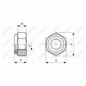 DIN 985 sim Dadi esagonali bassi autobloccanti con inserto in nylon - pollici