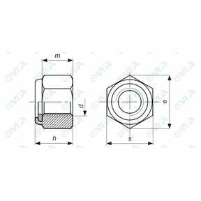 DIN 982, ISO 7040, UNI 7473 nylon insert high hex lock nuts