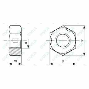 DIN 934  simil écrous hexagonaux triblock