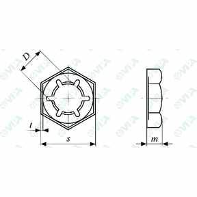 DIN 7967 pal hex self locking counter nuts