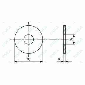 DIN 440 R Arandelas planas para construcciones de madera con orificio redondo