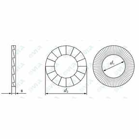 DIN 25201 bolt securing washers