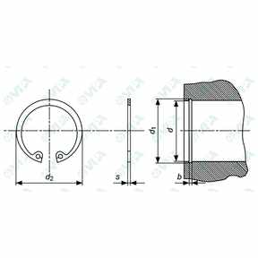 DIN 472, UNI 7437 retaining rings for holes (internal)