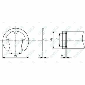 DIN 6799, UNI 7434 radial circlips for shafts