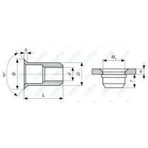  Inserciones roscadas con cabeza avellanada FTS