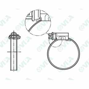 DIN 3017 Fascette stringitubo a vite ASFA S 12mm