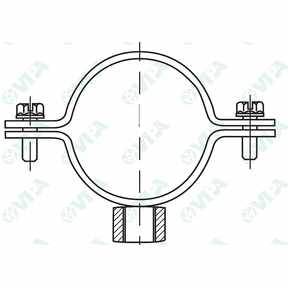  Pipe clamps with welded nut