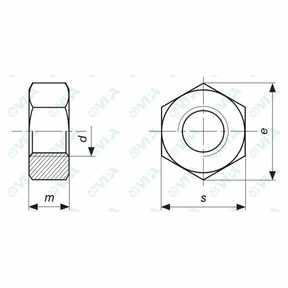 ANSI B18.2.2 medium hex nuts unc / unf