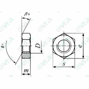 DIN 439, ISO 4035 tuercas hexagonales bajas 