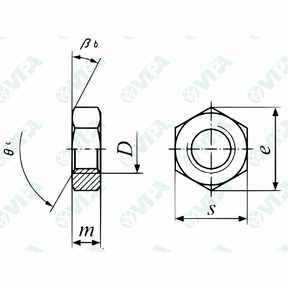 DIN 936, UNI 5589 niedrige sechskantmuttern