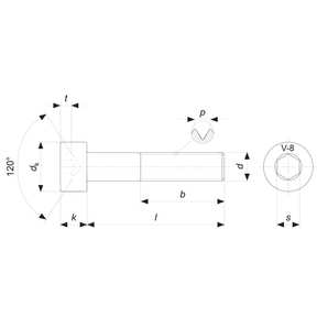 DIN 912, ISO 4762, UNI 5931 vis à tête cylindrique à six pans creux