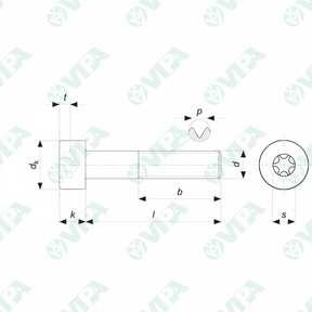 ISO 14579 Viti testa cilindrica con cava esalobata (TX)