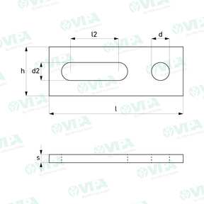  Piastra di supporto per viti doppio filetto