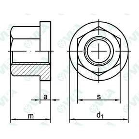 DIN 6331 Tuercas hexagonales altas con brida