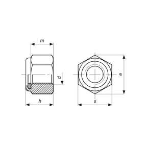 ISO 7040 tuercas hexagonales autoblocantes altas con inserto en nylon