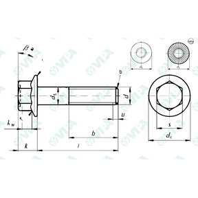 DIN 6921, ISO 1665 Viti a testa esagonale con flangia liscia o zigrinata