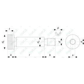 ISO 7379 vis épaulée tête cylindrique à six pans creux tolérance F9