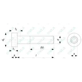 DIN 6912 vis à tête cylindrique réduite six pans creux avec trou de guidage