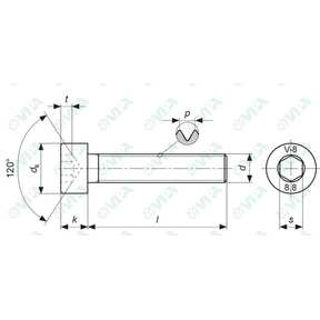 ASME B18.3 Tornillos de cabeza cilíndrica con hueco hexagonal estándar para EE. UU.