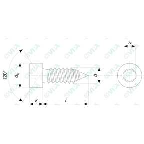 UNI 6947 socket head cap tapping screws