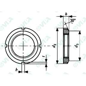 DIN 981 km slotted round nuts