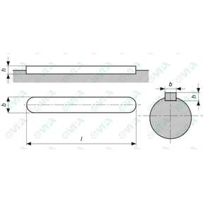 DIN 6885 A, ISO R773 A, UNI 6604 A steck-passfedern