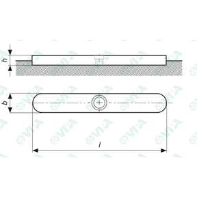 DIN 6885 C, UNI 6604 C Chavetas tipo C